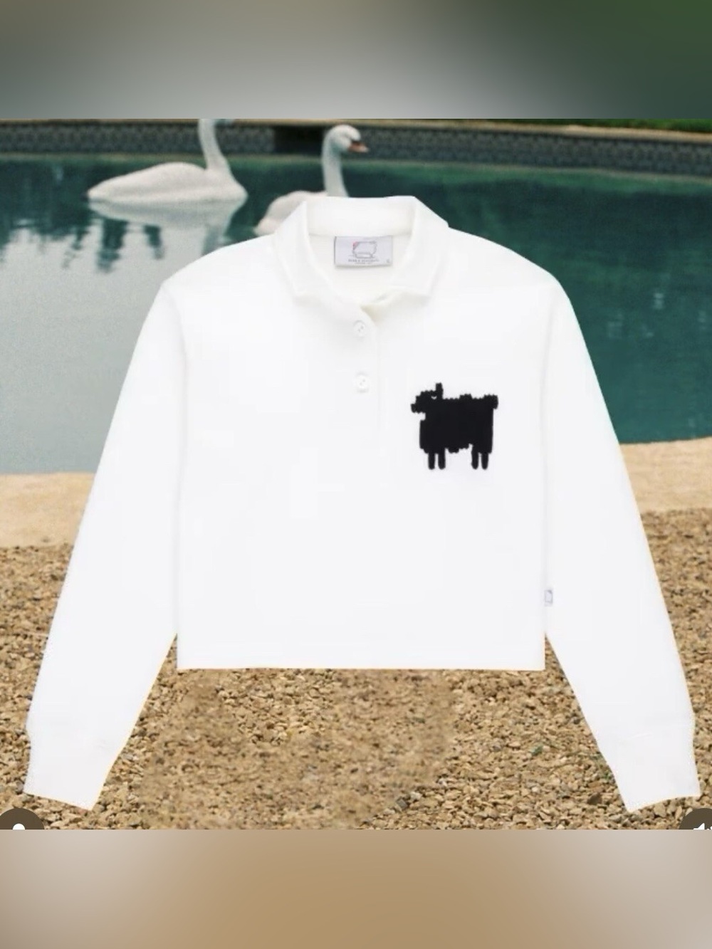 Warm & Wonderful x Rowing Blazers cropped polo shirt